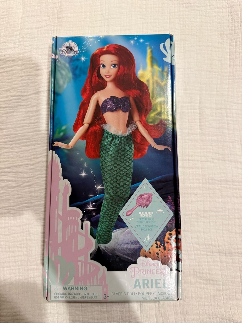 Disney Ariel Classic Doll 2021 with Accessories Hair Brush The Little Mermaid